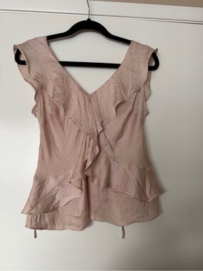 Lush Blush Pink Ruffle V-Neck Camisole